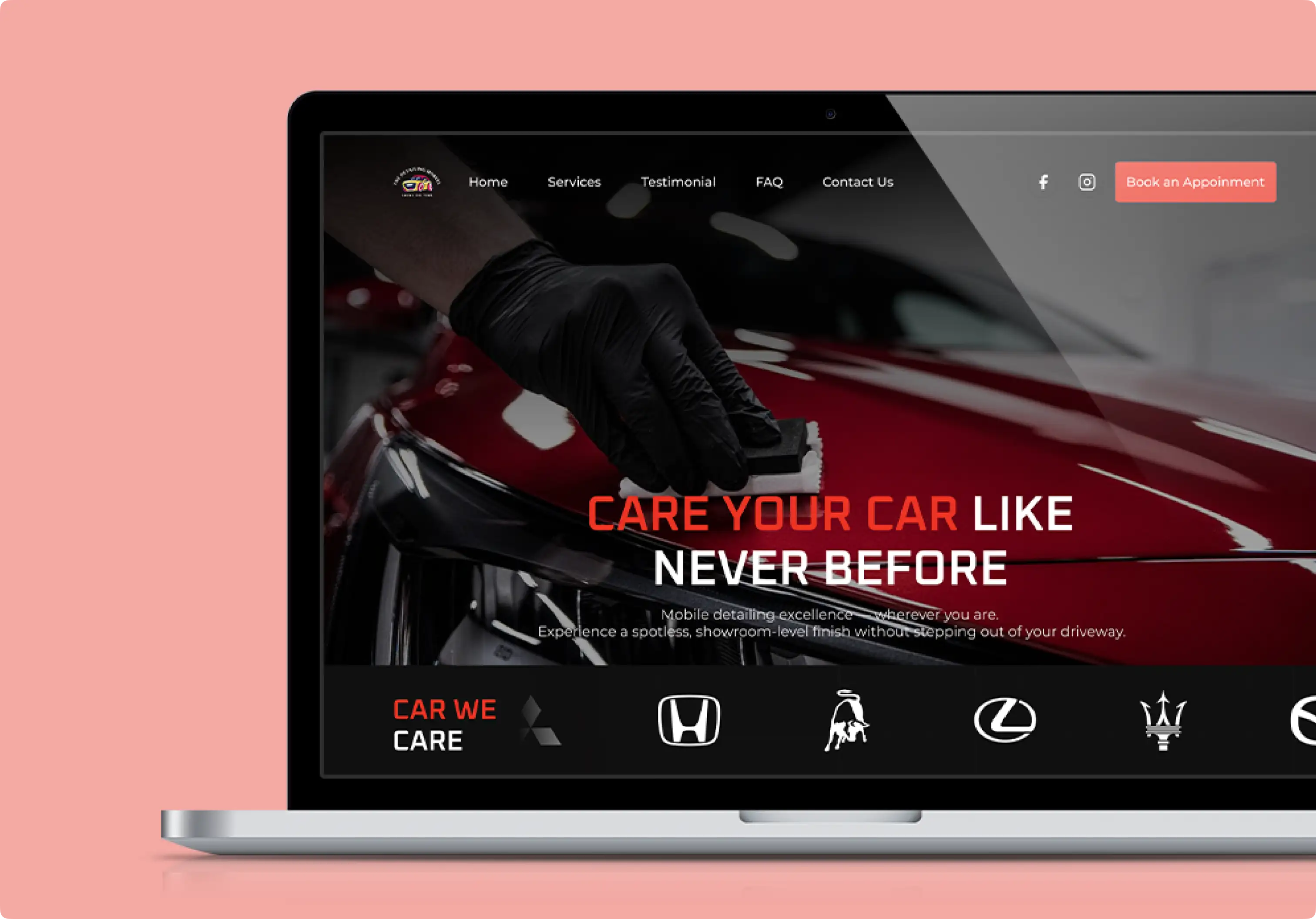 Detailing Mobeel service website